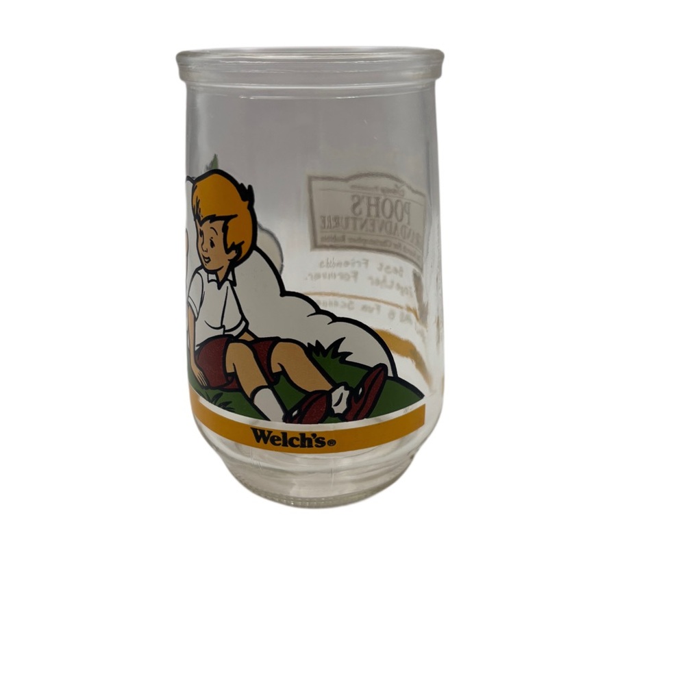 Vintage Winnie the Pooh & Christopher Clear Glass Welch Jar - Picture 3 of 5